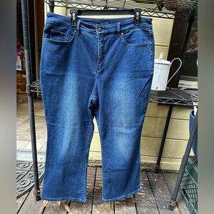 CHARTER CLUB Dark Blue Denim Plus Size Jeans EUC Size 14 Boot Cut